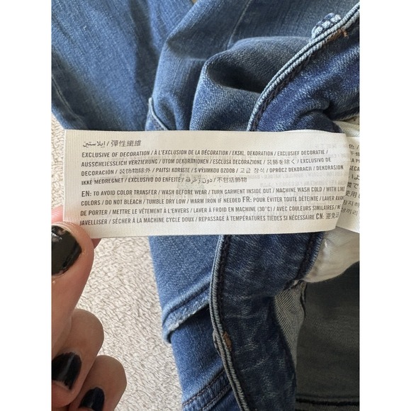 Abercrombie & Fitch Women's 27/4s Mid Rise Super‎ Skinny Ankle Blue Jeans - Picture 8 of 8